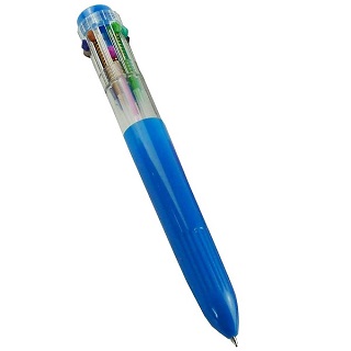 JUMBO 10 IN 1 MULTI COLOUR PENS RETRACTABLE BALL POINT PEN DRAWING & WRITING